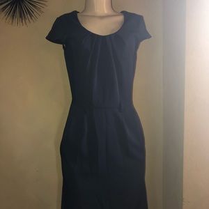 Olivia Mathews office navy blue dress